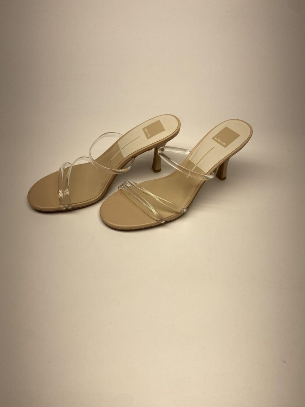 Dolce Vita Womens Lynton Size 9.5 Clear Strap Heels Sandals Transparent Dressy